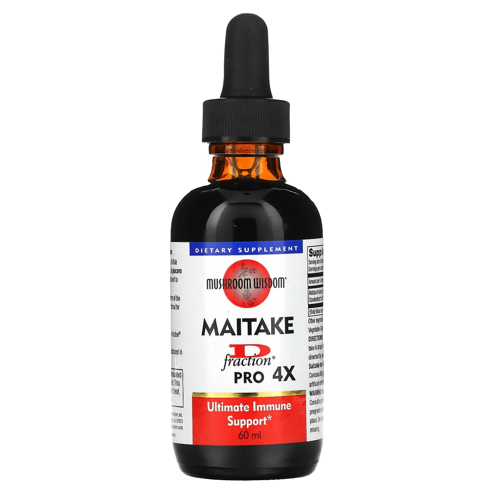 Mushroom Wisdom, Maitake D Fraction®, Pro 4X, 60 ml - Image 1