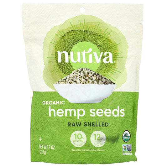 Nutiva, Organic Hemp Seeds, Raw Shelled, 8 oz (227 g) - Image 1
