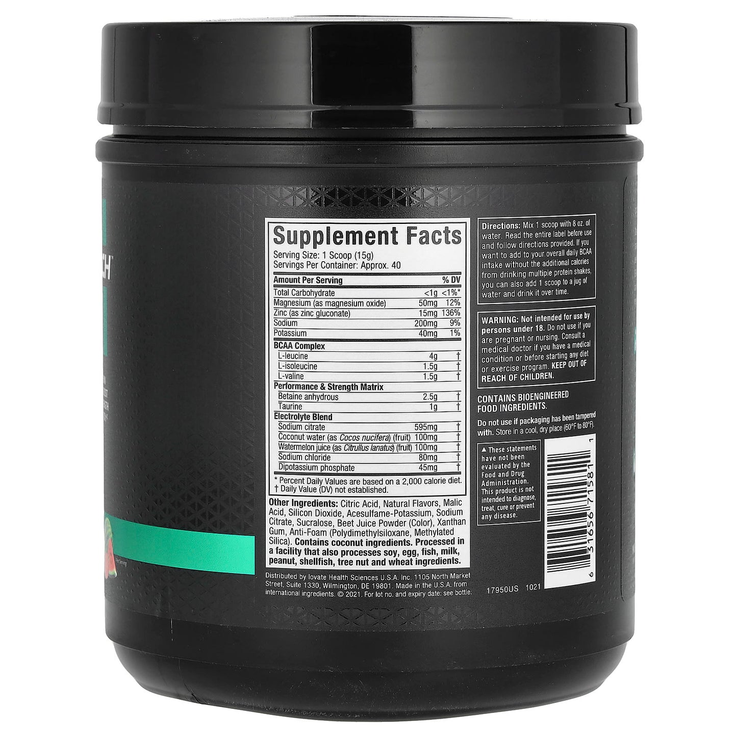 MuscleTech, Amino Build, Strawberry Watermelon, 20.92 oz (593 g) - Image 2