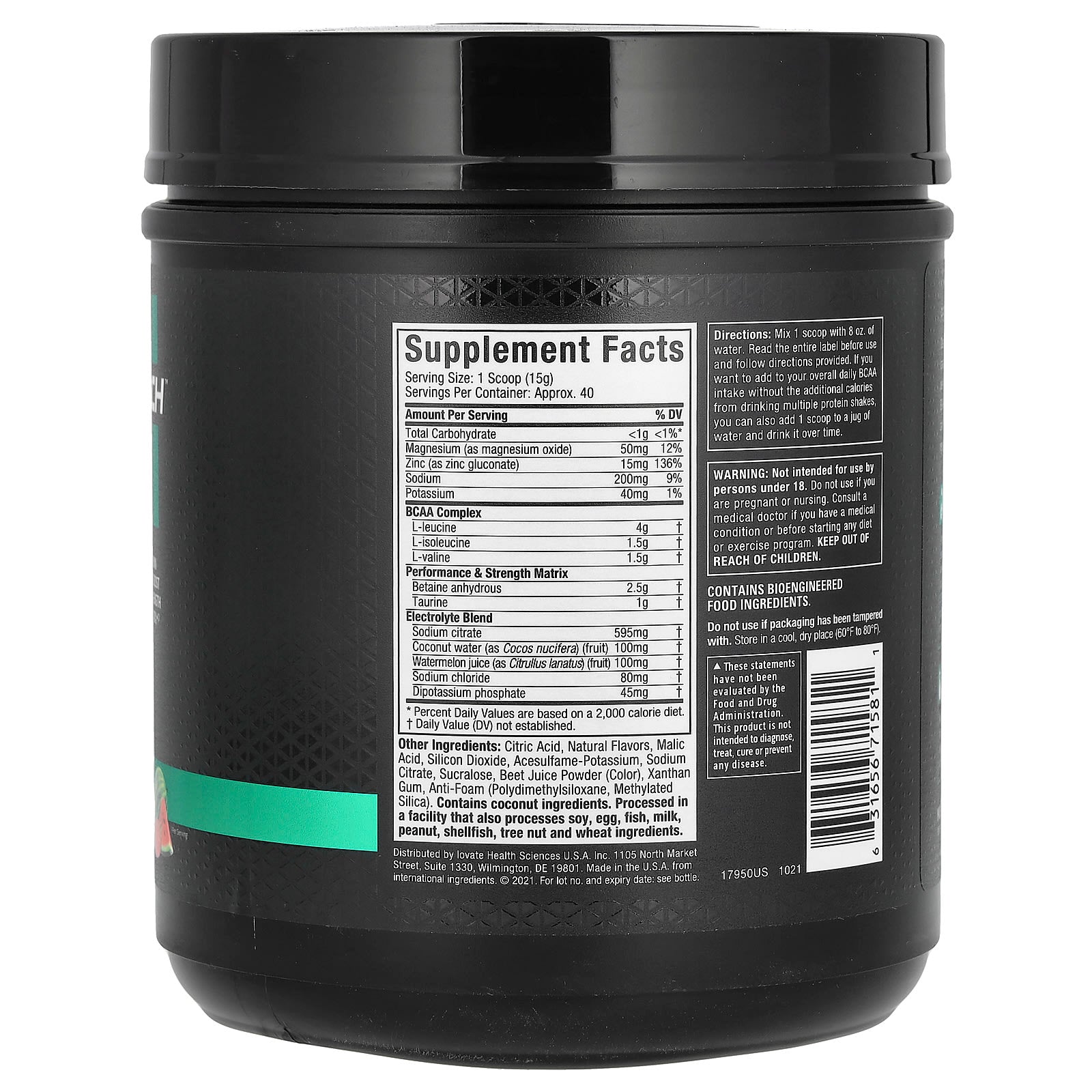 MuscleTech, Amino Build, Strawberry Watermelon, 20.92 oz (593 g) - Image 2