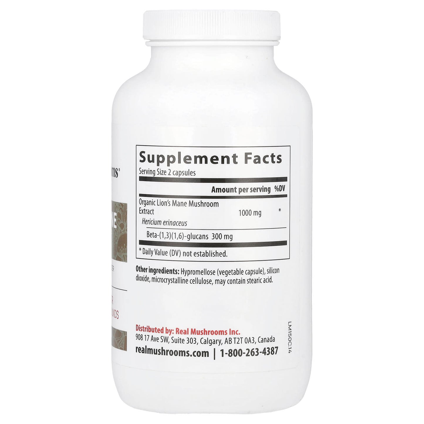 Real Mushrooms, Lion's Mane, Mushroom Extract Powder, 300 Capsules - Image 2
