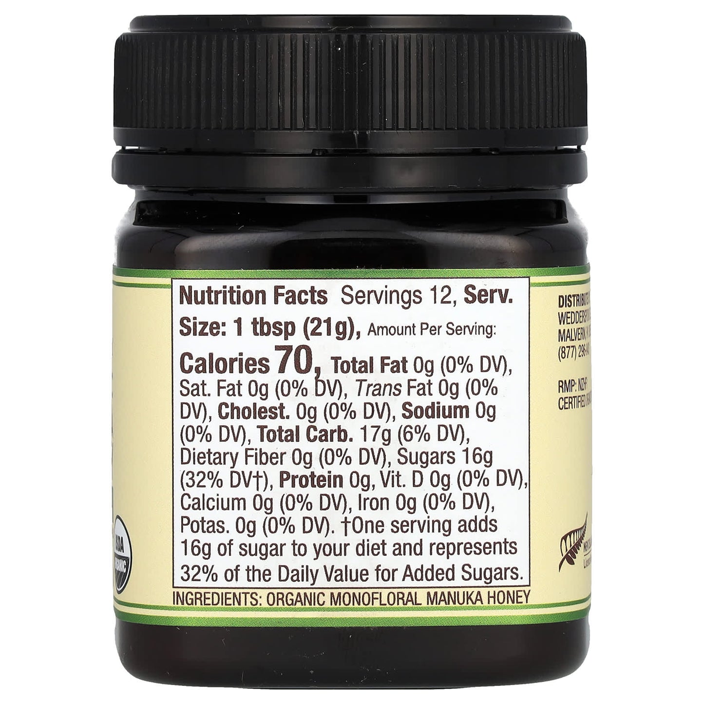 Wedderspoon, Organic Raw Manuka Honey, KFactor 16, 8.8 oz (250 g) - Image 2