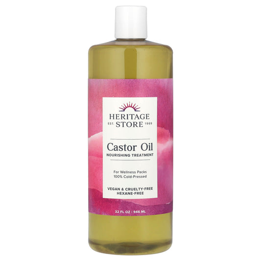 Cold-Pressed Castor Oil by Heritage Store - Hydrate & Nourish Skin & Hair - Image 1