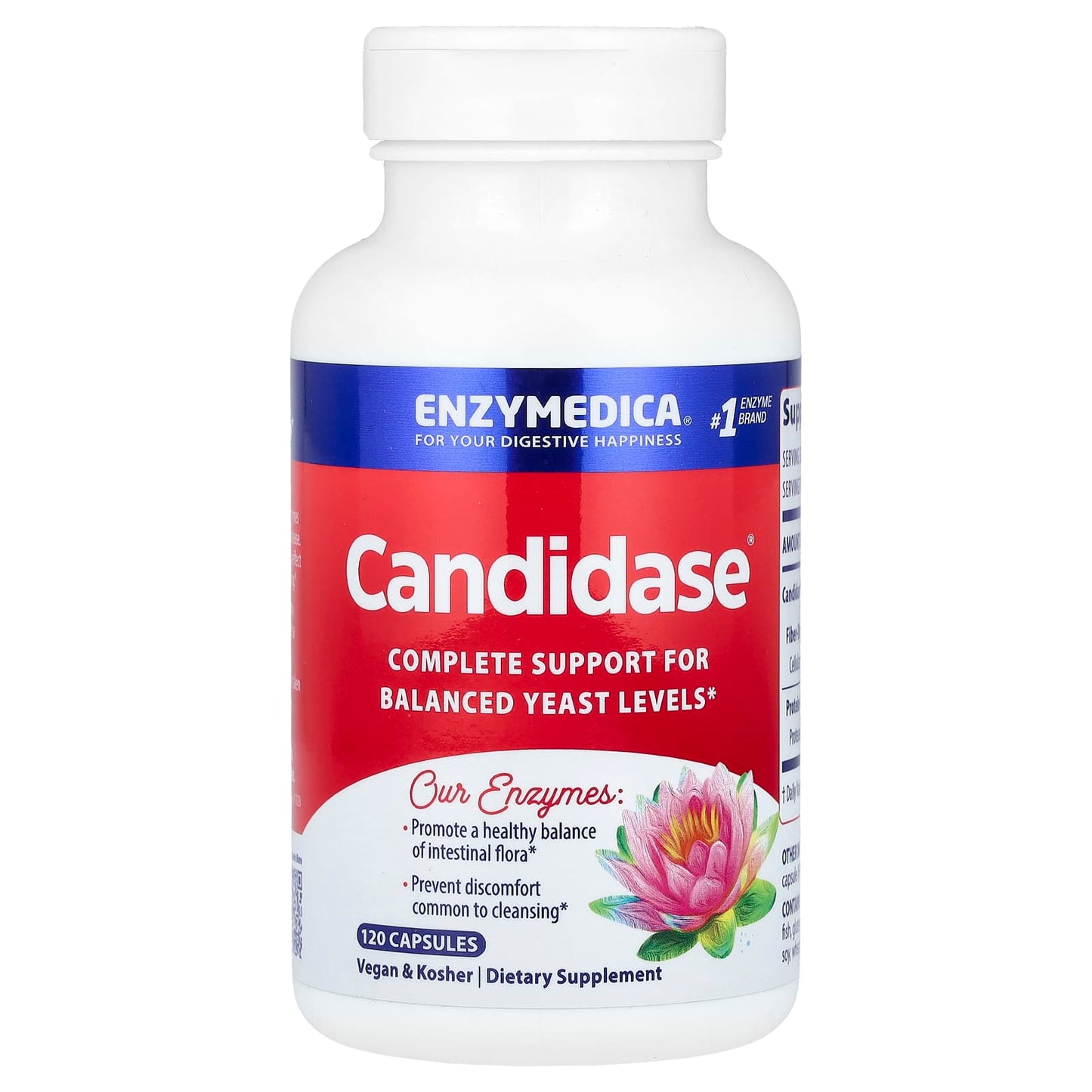 Candidase by Enzymedica - 120 Capsules for Digestive Balance - Image 1