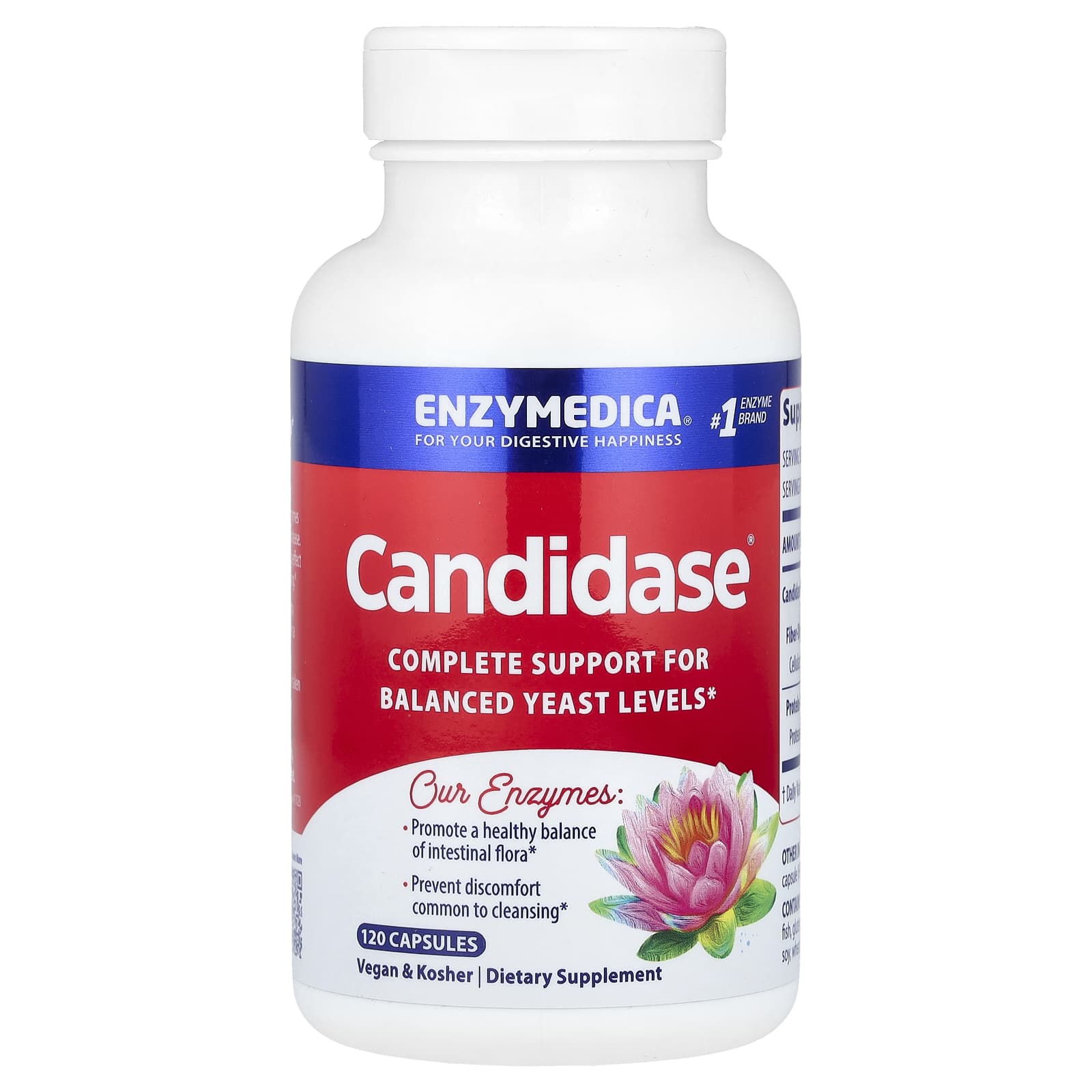 Candidase by Enzymedica - 120 Capsules for Digestive Balance - Image 1