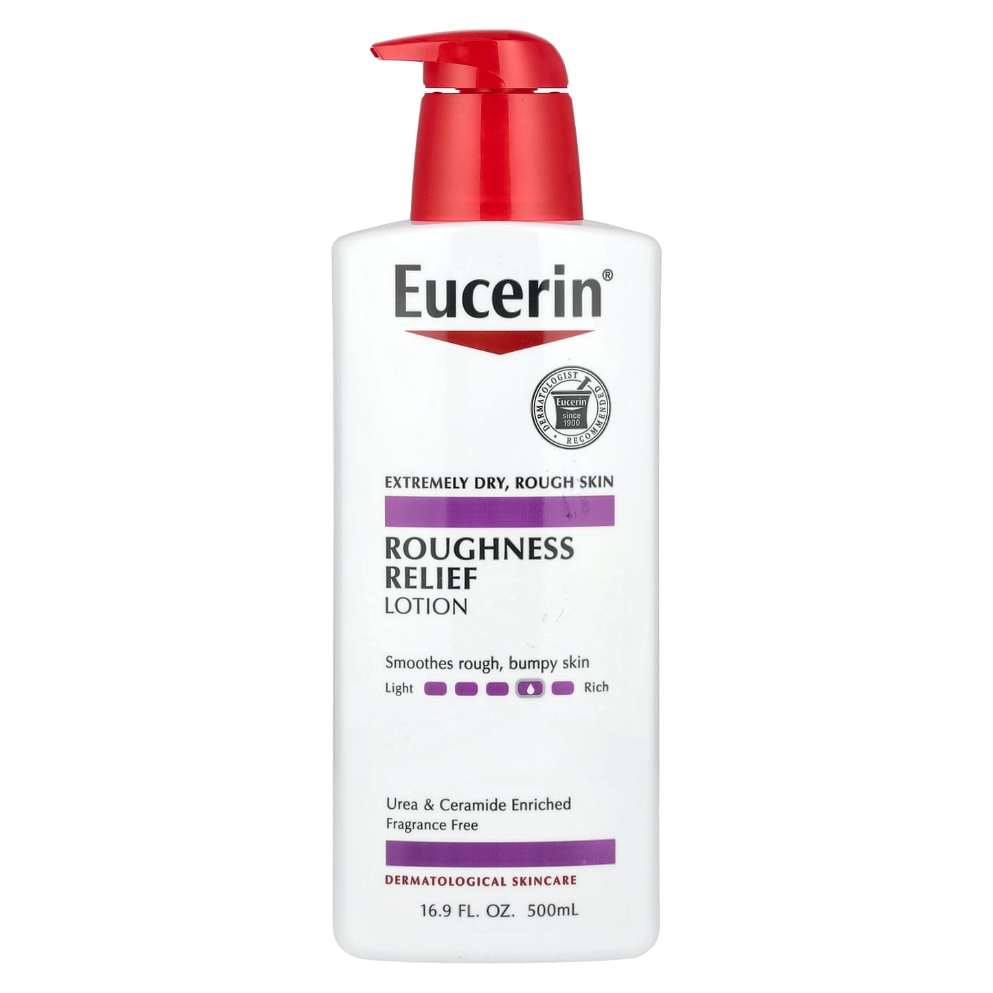 Eucerin Roughness Relief Lotion, Fragrance-Free, 16.9 fl oz - Image 1
