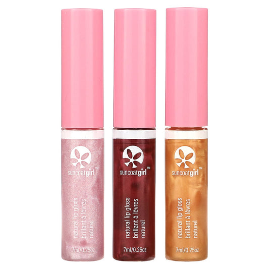 SuncoatGirl, Natural Lip Gloss, 3 Piece Set, 0.23 oz (7 ml) Each - Image 1
