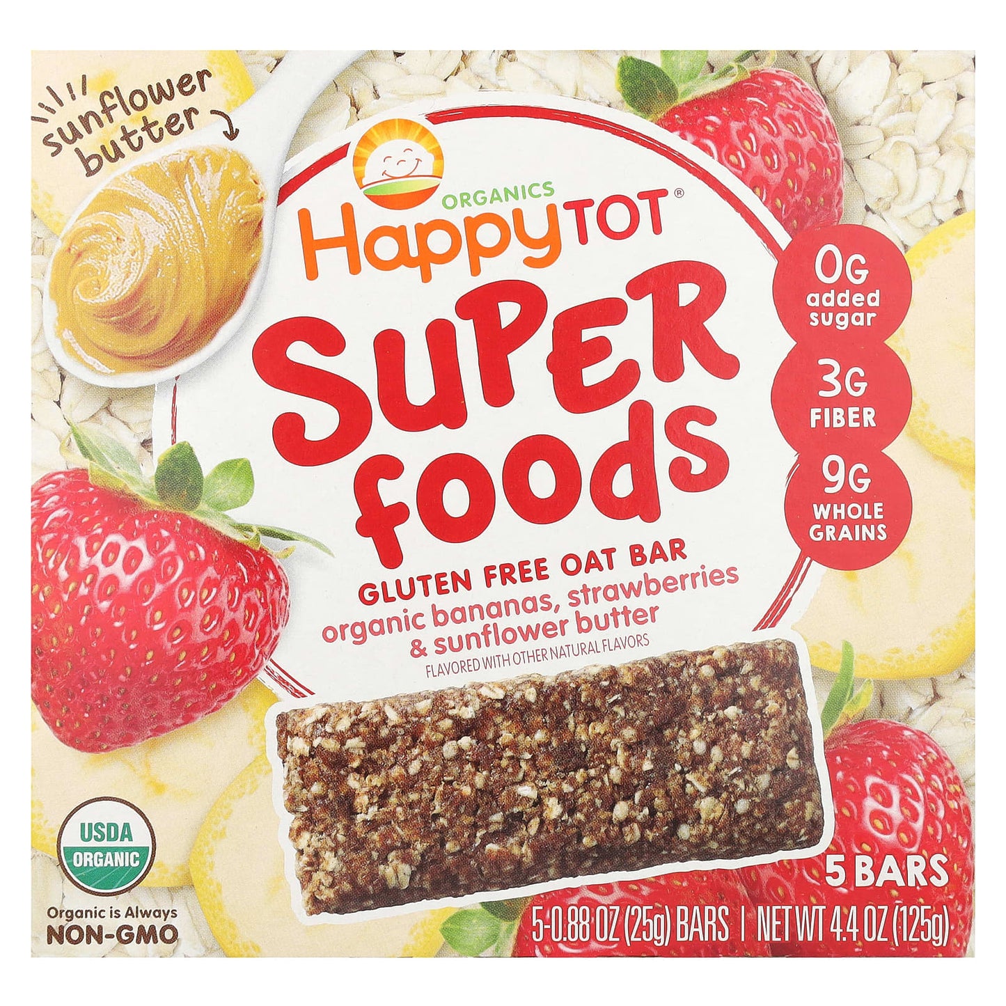 Organic Oat Bars for Kids - Happy Family Superfoods - Image 1