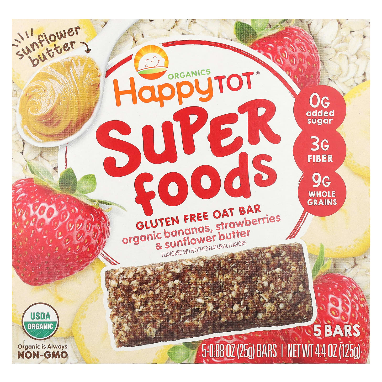 Organic Oat Bars for Kids - Happy Family Superfoods - Image 1