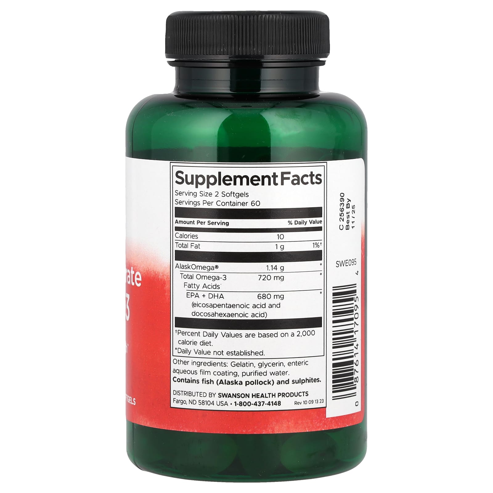 Swanson, Omega-3, High Concentrate , 120 Mini Softgels - Image 2