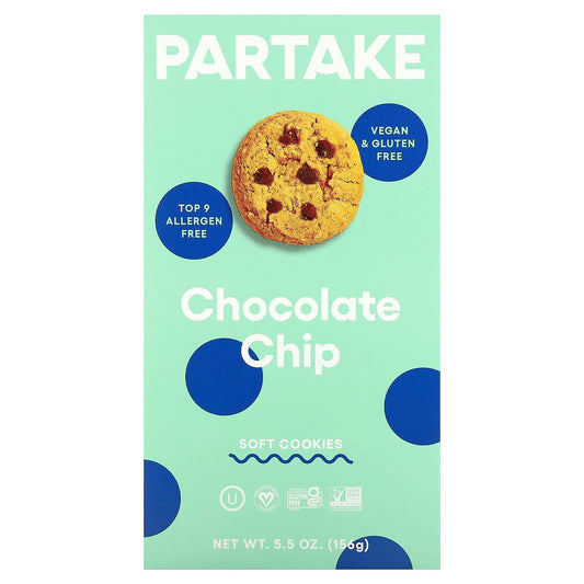 Partake, Soft Cookies, Chocolate Chip, 5.5 oz (156 g) - Image 1