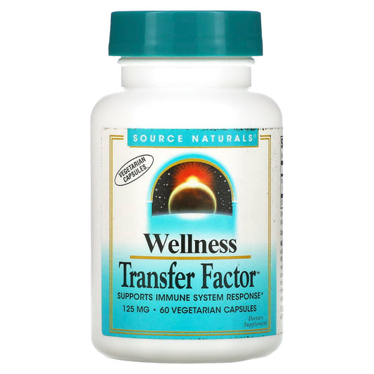 Source Naturals, Wellness Transfer Factor, 125 mg, 60 Vegetarian Capsules - Image 1