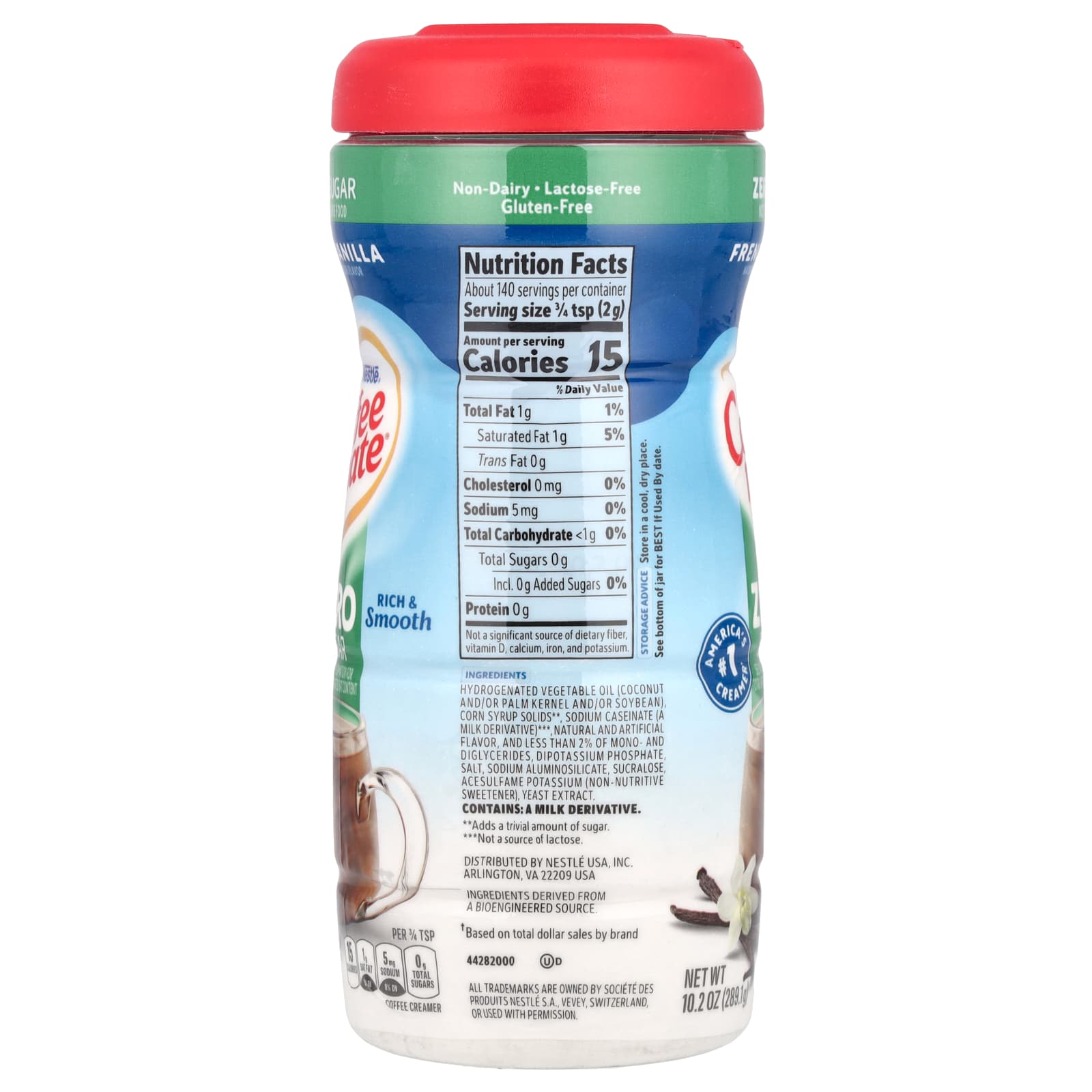Coffee Mate Zero Sugar French Vanilla Creamer 10.2 oz - Image 2