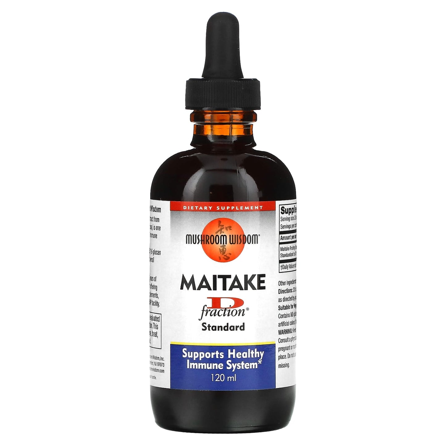 Mushroom Wisdom, Maitake D-Fraction, Standard, 120 ml (18.3 mg per Serving) - Image 1