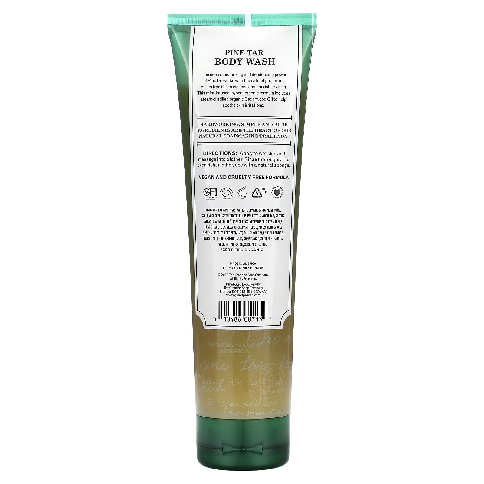 The Grandpa Soap Co., Pine Tar Body Wash, Skin Therapy, 9.5 fl oz (280 ml) - Image 2