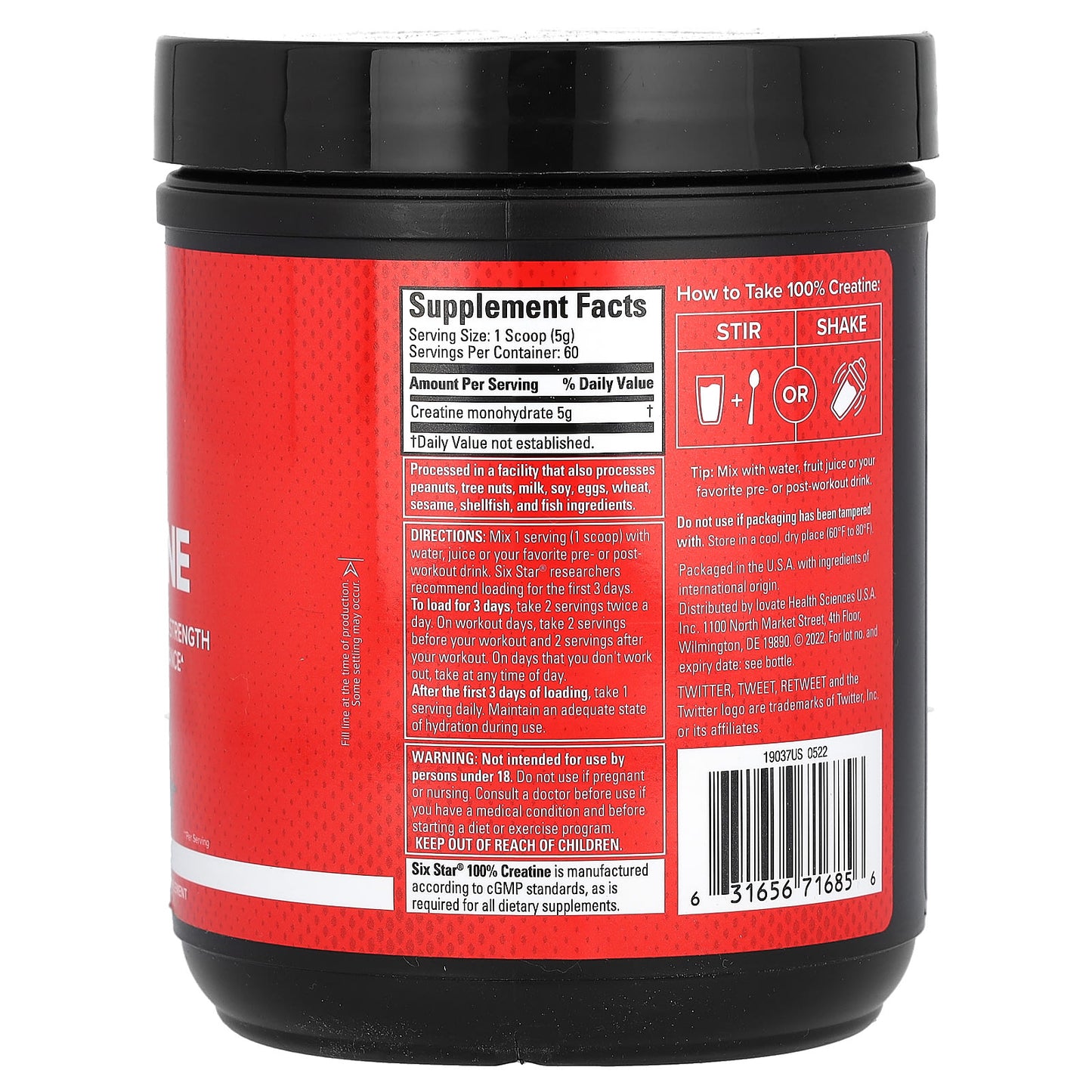 SIXSTAR, 100% Creatine, Unflavored, 10.58 oz (300 g) - Image 2