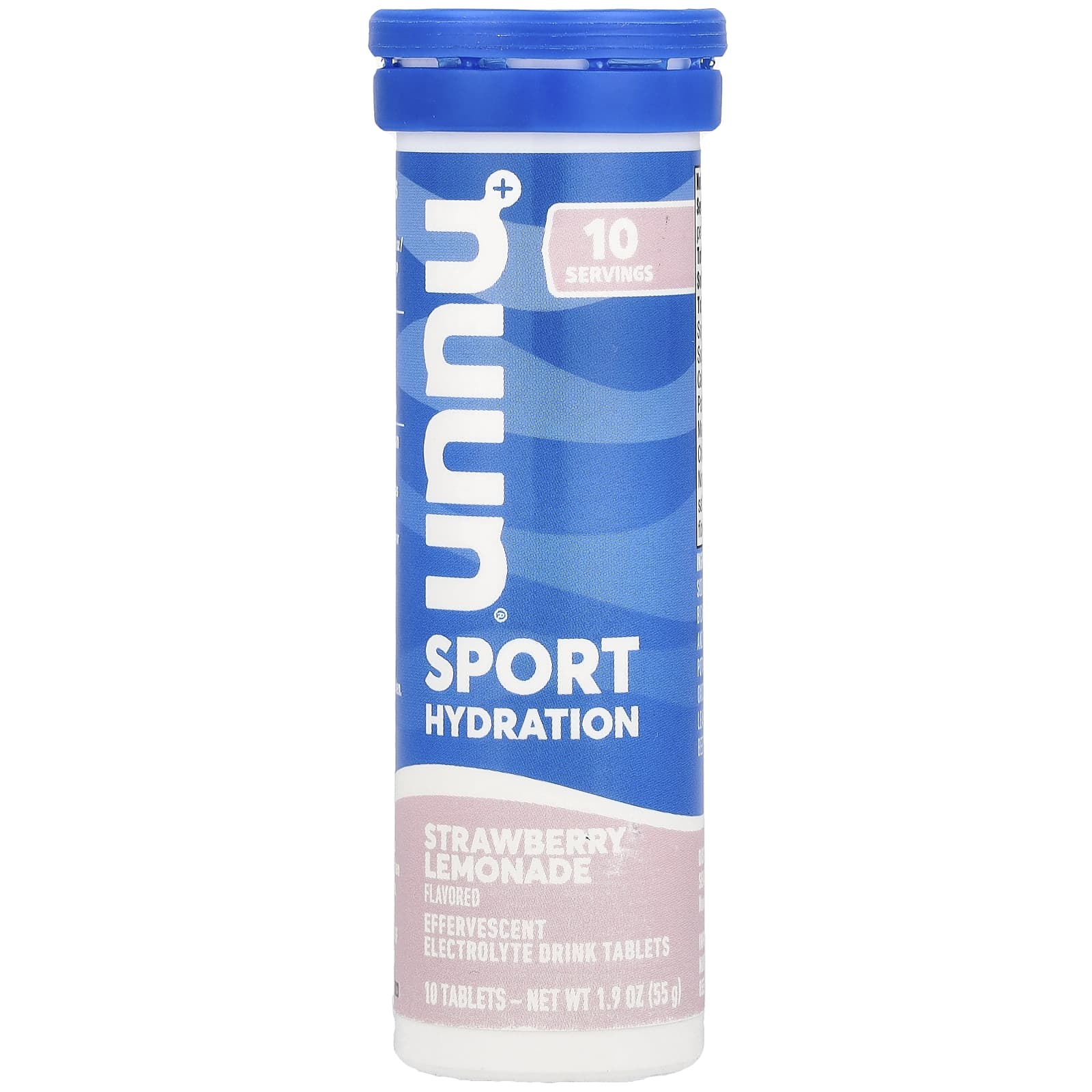 Nuun, Sport Hydration, Effervescent Electrolyte Drink Tablets, Strawberry Lemonade, 10 Tablets - Image 1