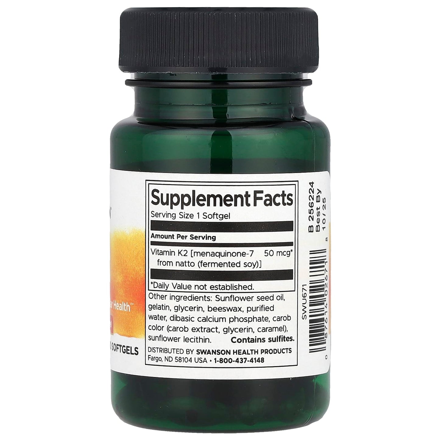 Swanson, Natural Vitamin K2, 50 mcg, 30 Softgels - Image 2