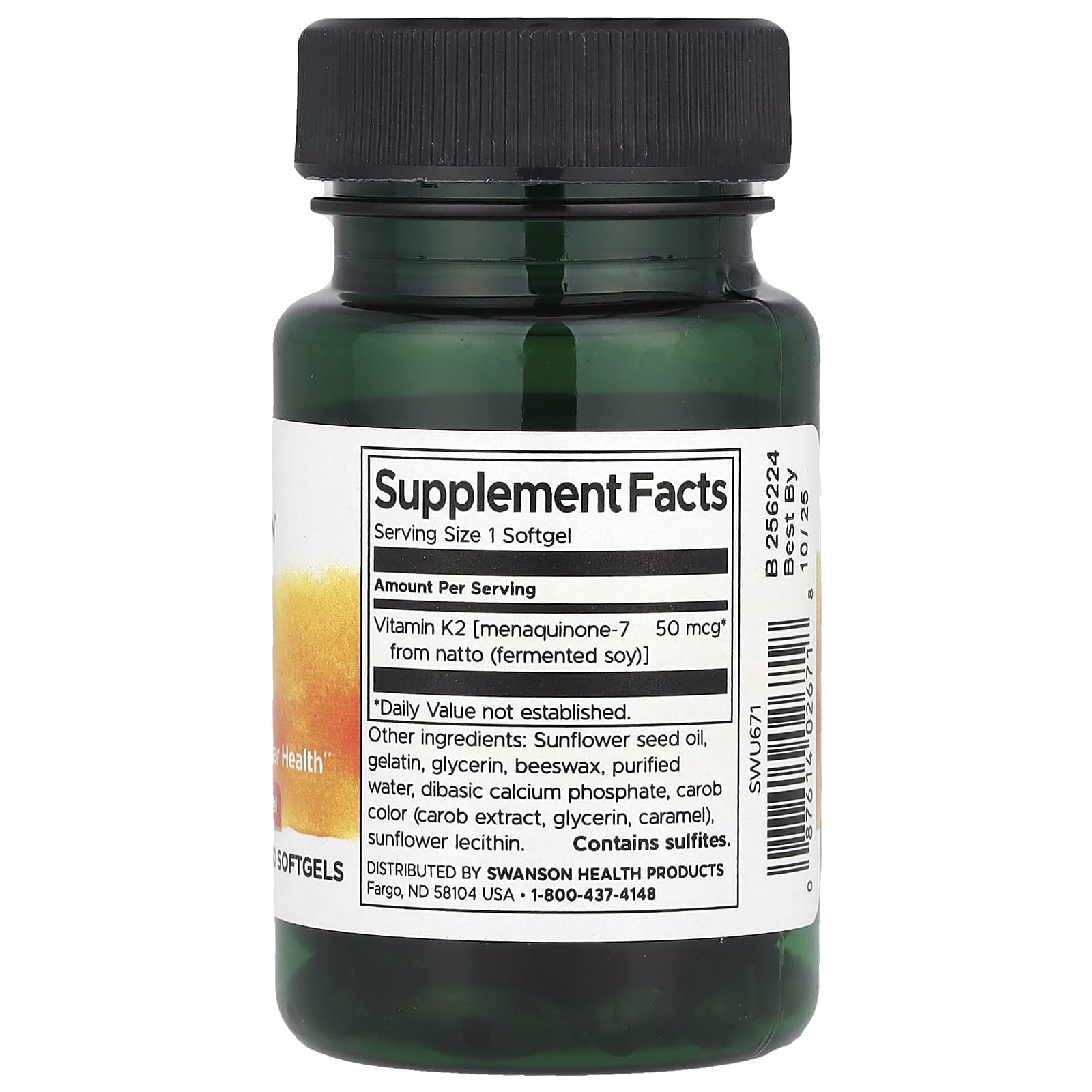 Swanson, Natural Vitamin K2, 50 mcg, 30 Softgels - Image 2