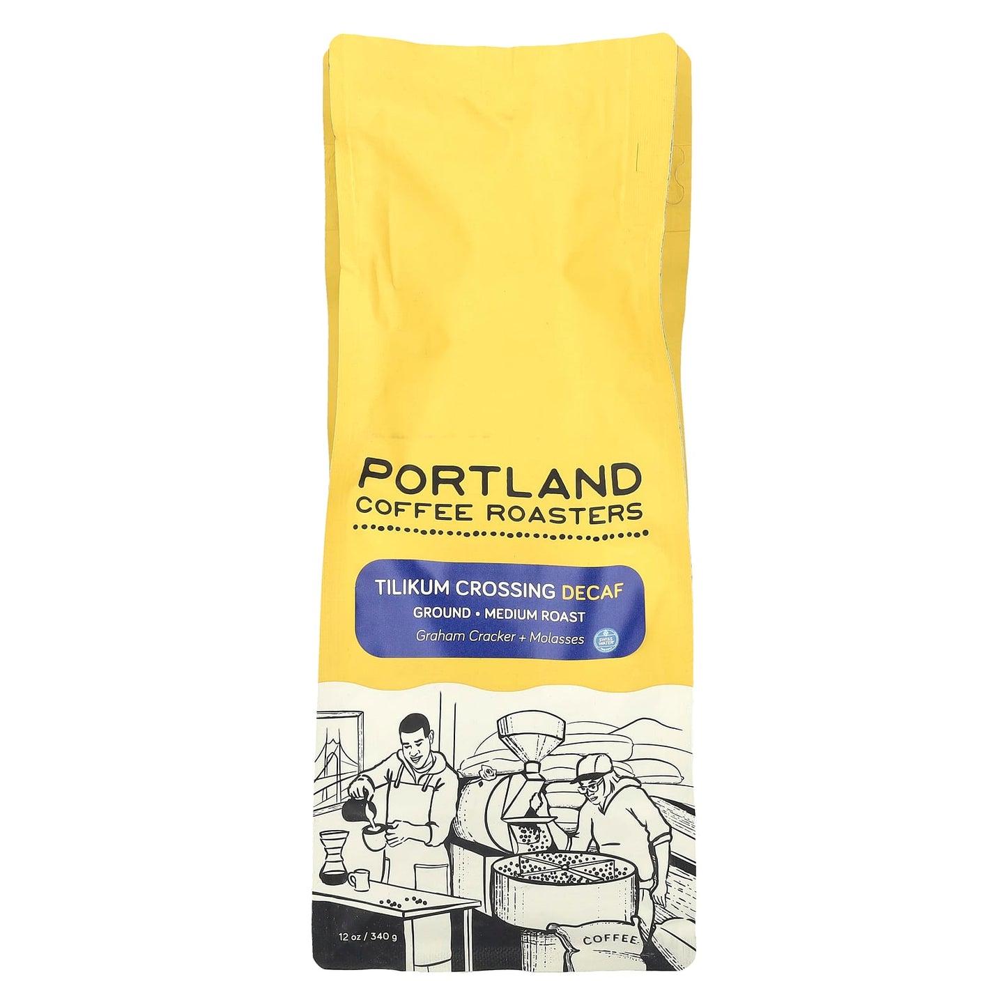 Portland Coffee Roasters, Tilikum Crossing Decaf, Ground, Medium Roast, 12 oz (340 g) - Image 1