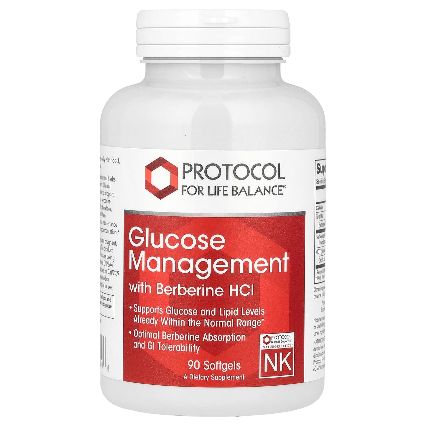 Protocol for Life Balance, Glucose Management with Berberine HCl, 90 Softgels - Image 1