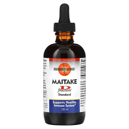 Mushroom Wisdom, Maitake D-Fraction, Standard, 120 ml (18.3 mg per Serving) - Image 1
