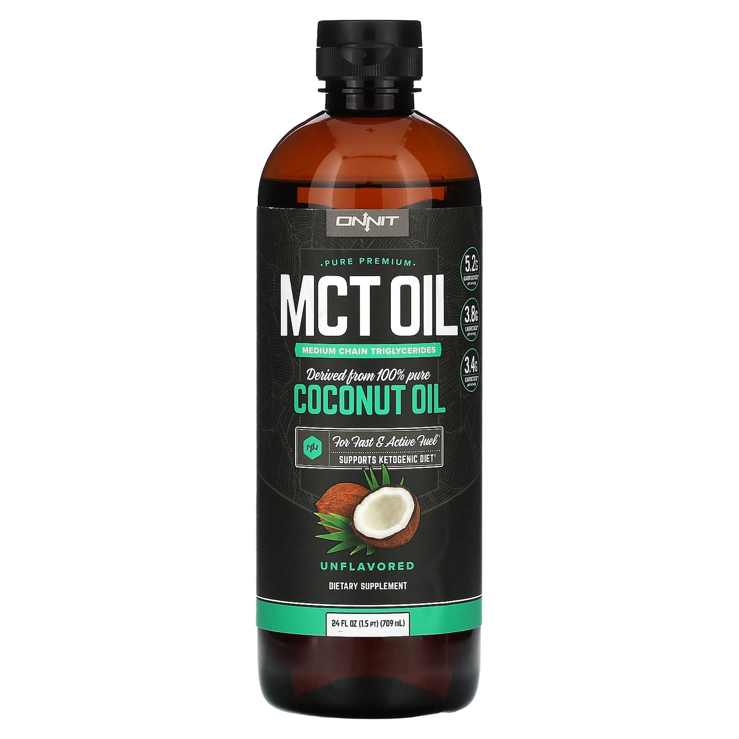 Onnit, MCT Oil, Unflavored, 24 fl oz (709 ml) - Image 1