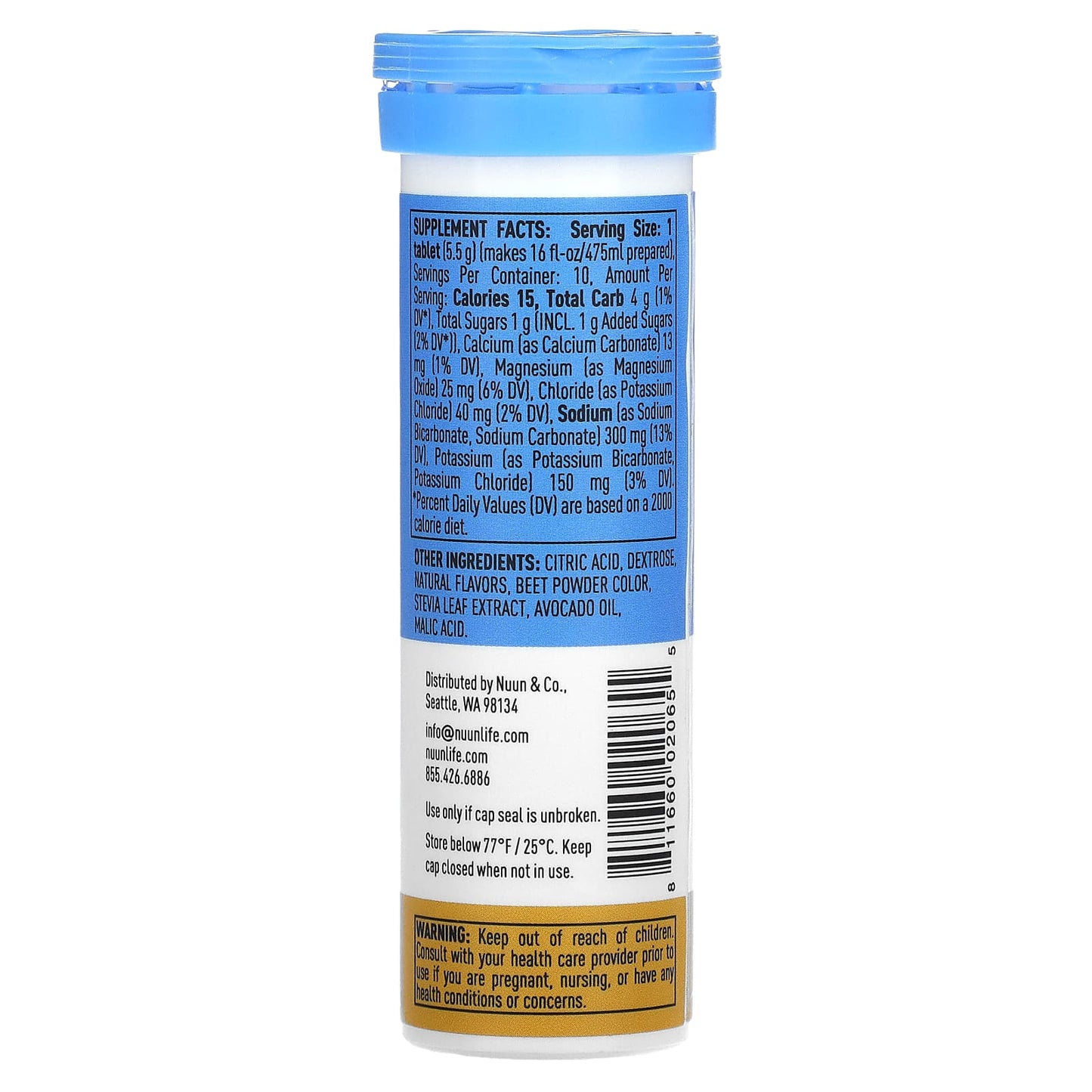 Nuun, Sport Hydration, Effervescent Electrolyte Drink Tablets, Orange, 10 Tablets - Image 2