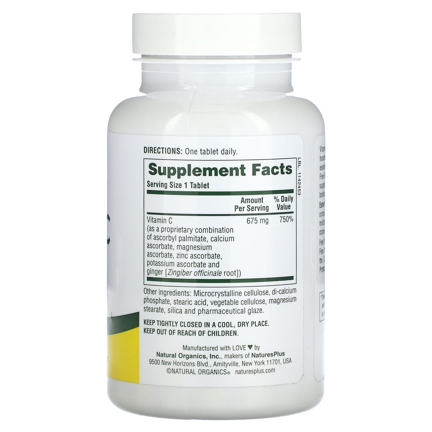 NaturesPlus, Esterified Vitamin C, 675 mg, 90 Tablets - Image 2