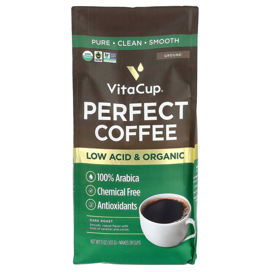 VitaCup, Perfect Coffee, Ground, Dark Roast, 11 oz (312 g) - Image 1