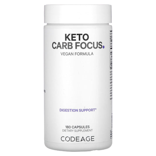 Keto Carb Support Supplement by CodeAge - 180 Capsules - Image 1