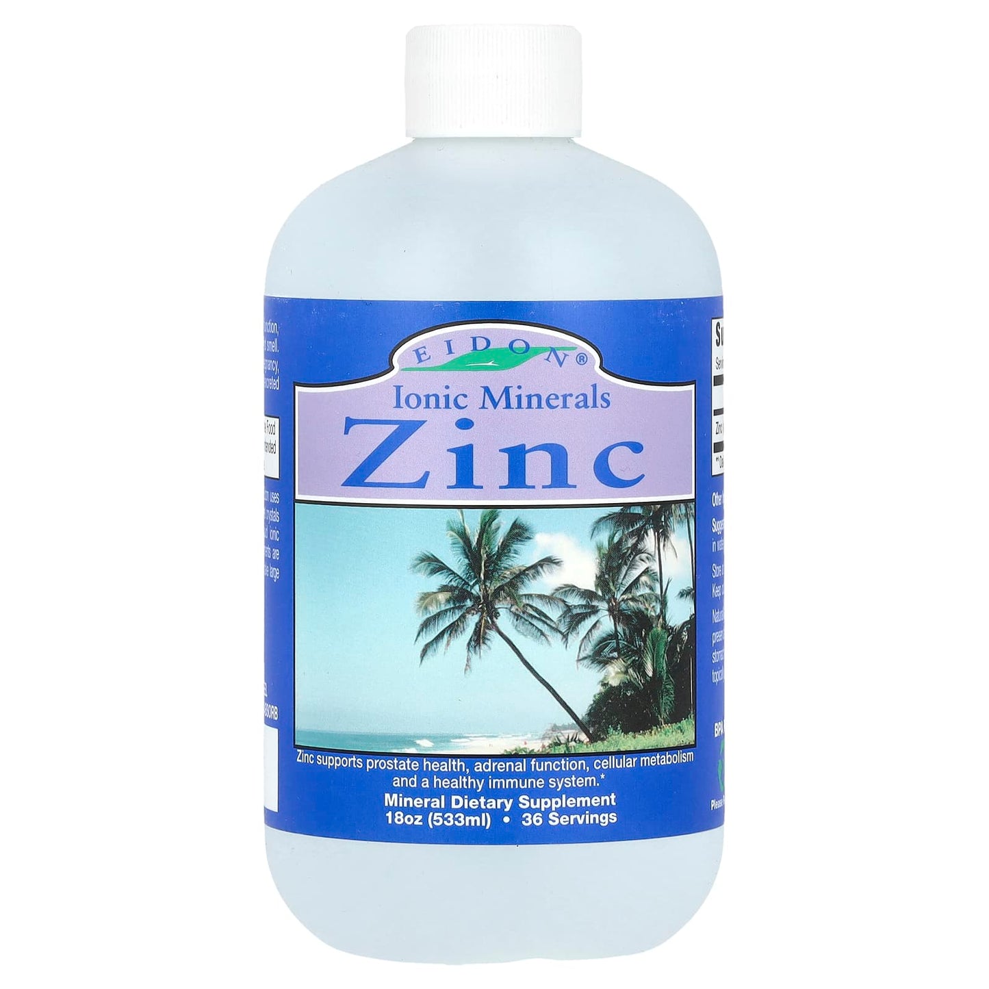 Eidon Ionic Zinc Mineral Supplement, 18 oz, 100% Bioavailable - Image 1