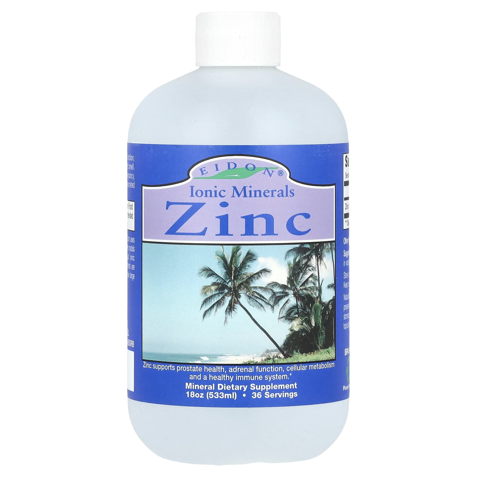 Eidon Ionic Zinc Mineral Supplement, 18 oz, 100% Bioavailable - Image 1