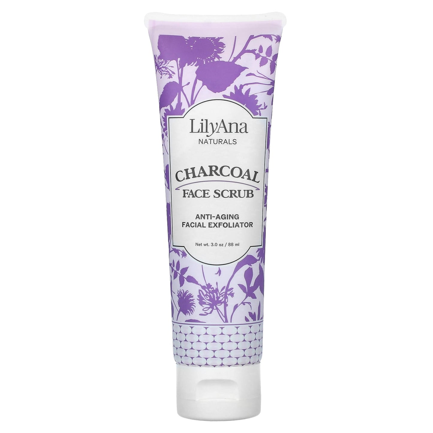 Lilyana Naturals, Charcoal Face Scrub, 3 oz (88 ml) - Image 1