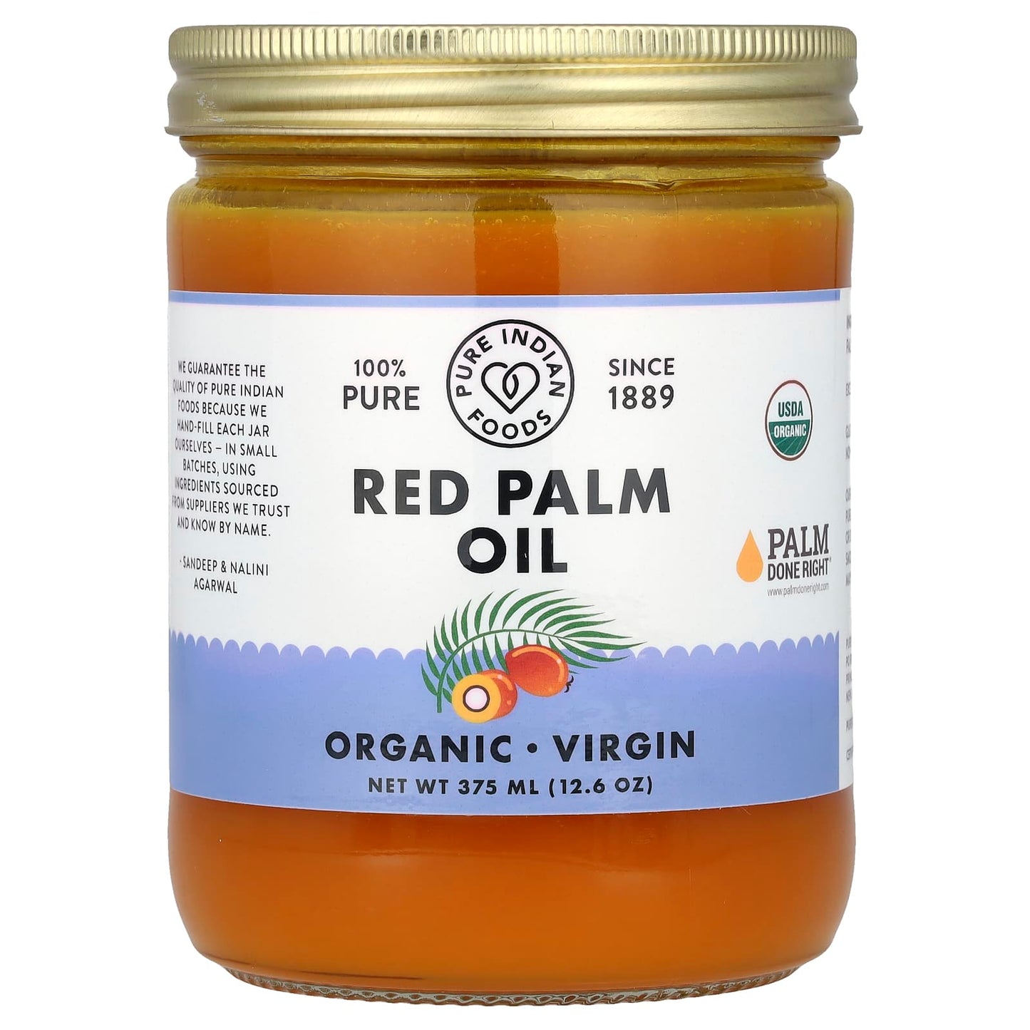 Pure Indian Foods, Red Palm Oil, 12.6 oz (375 ml) - Image 1