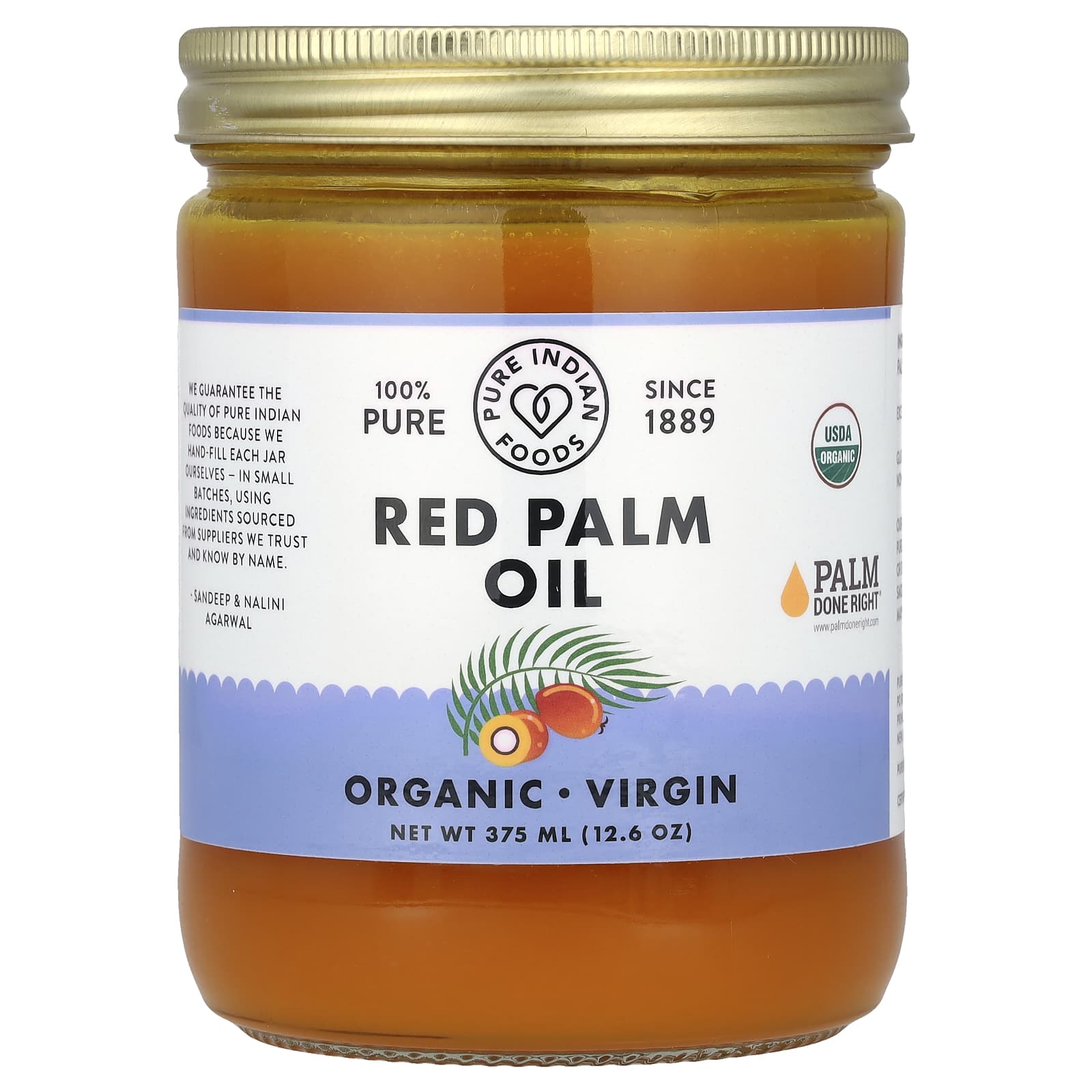 Pure Indian Foods, Red Palm Oil, 12.6 oz (375 ml) - Image 1