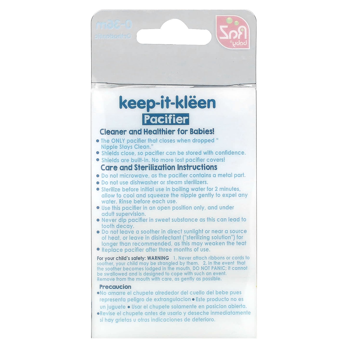 RaZbaby, Keep-It-Kleen, Pacifier, 0-36 Months, Penguin & Bear, 2 Pacifiers - Image 2