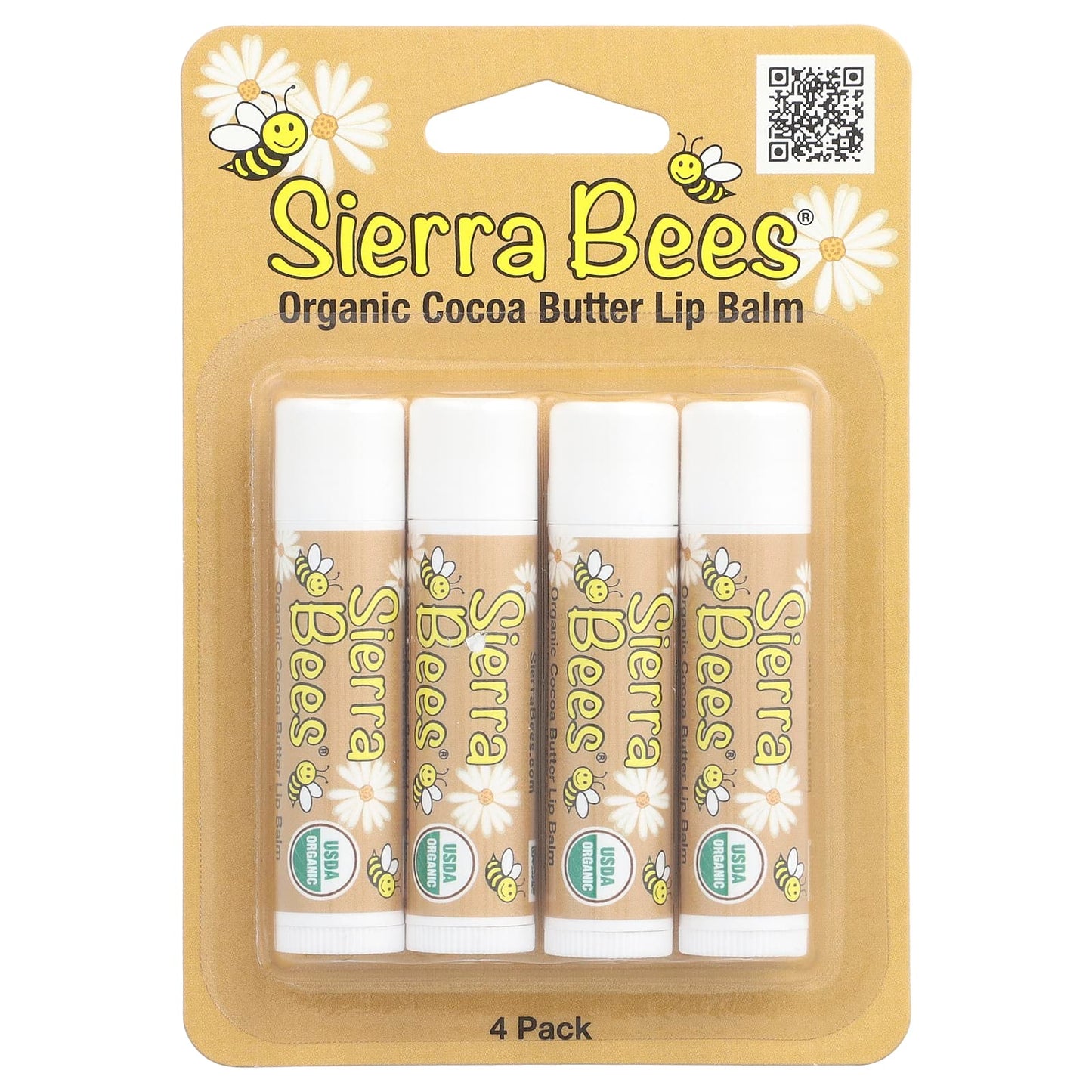 USDA Organic Lip Balms by Sierra Bees, 4 Pack, Natural Moisturizer - Image 2