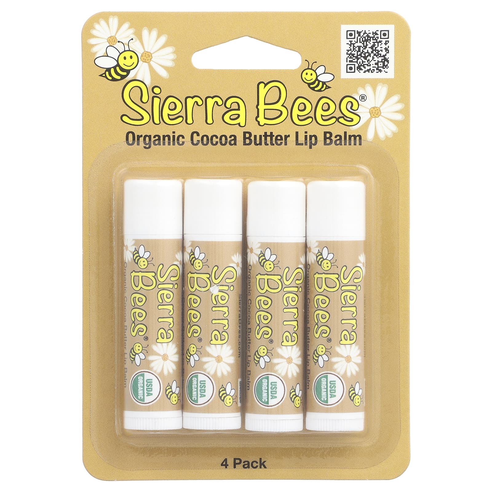 USDA Organic Lip Balms by Sierra Bees, 4 Pack, Natural Moisturizer - Image 2