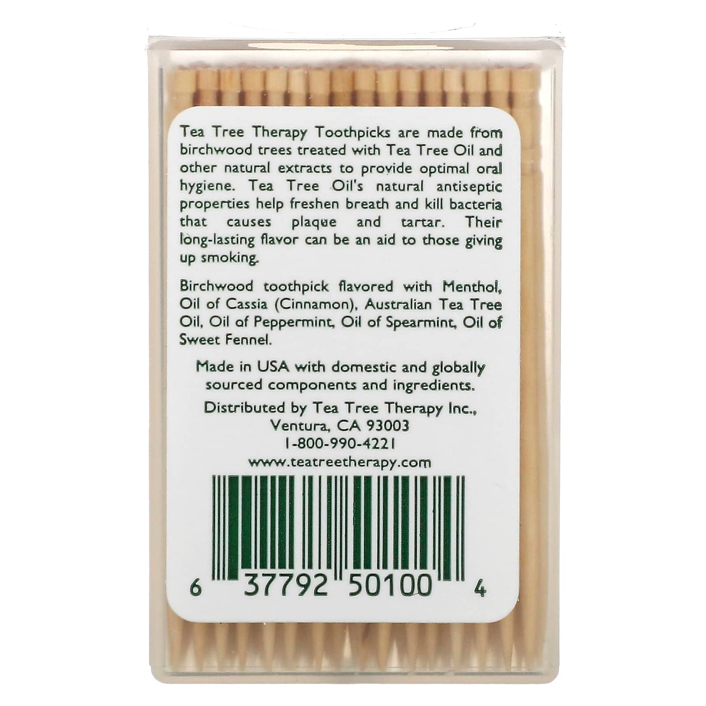 Tea Tree Therapy, Toothpicks, Mint, 100 Count - Image 2