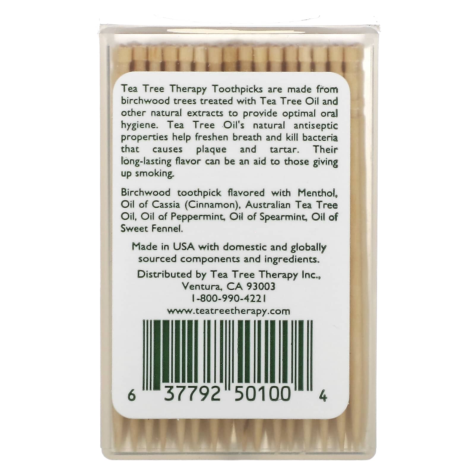 Tea Tree Therapy, Toothpicks, Mint, 100 Count - Image 2