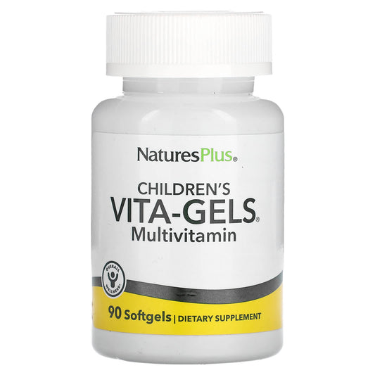 NaturesPlus, Children's Vita-Gels Multivitamin, Orange, 90 Softgels - Image 1