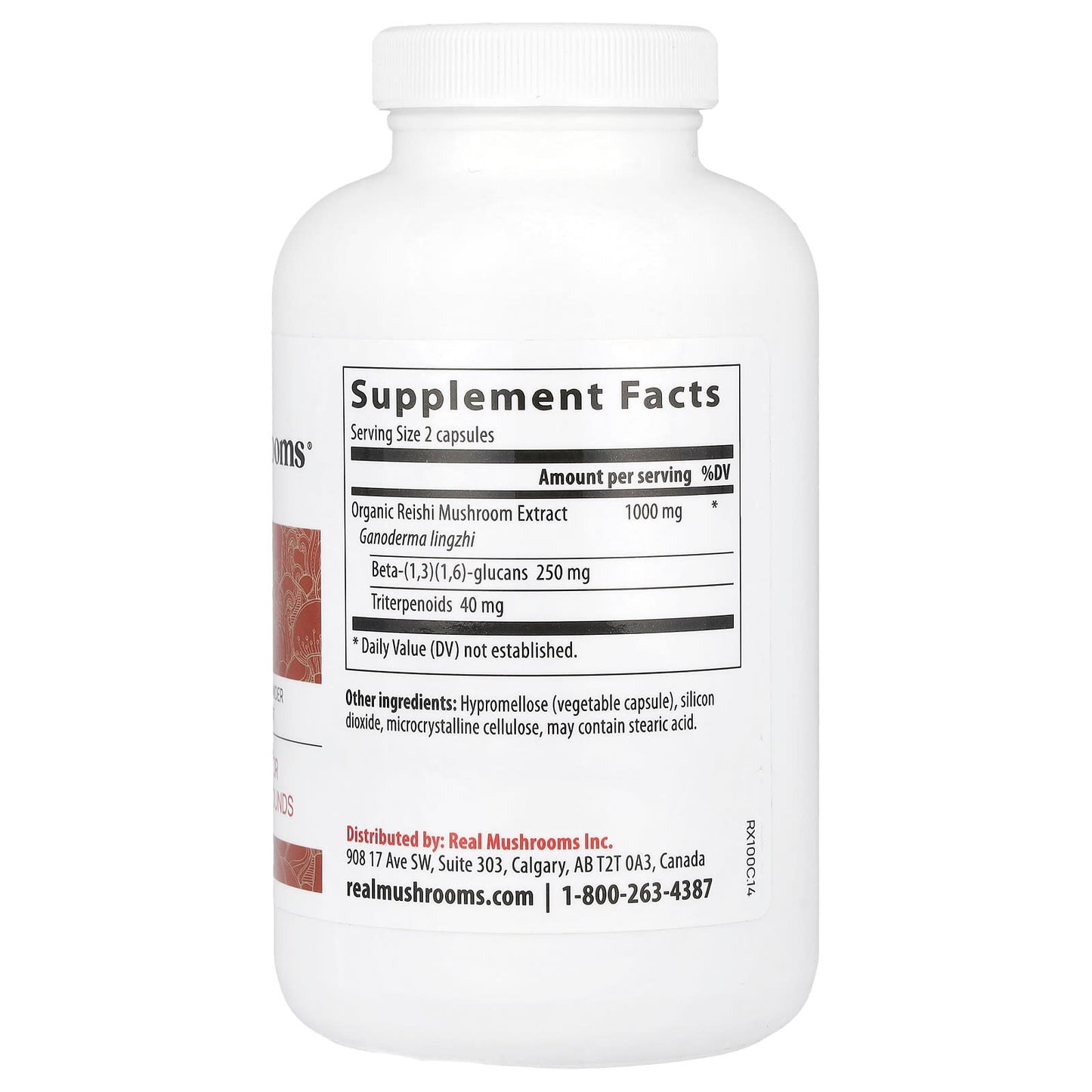 Real Mushrooms, Reishi, Mushroom Extract Powder, 200 Capsules - Image 2