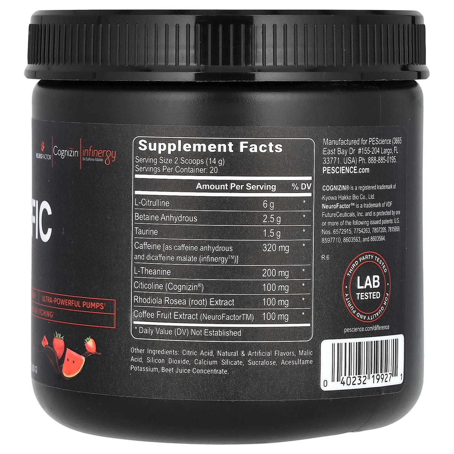PEScience, Prolific, Pre Workout, Melon Berry Twist, 9.88 oz (280 g) - Image 2