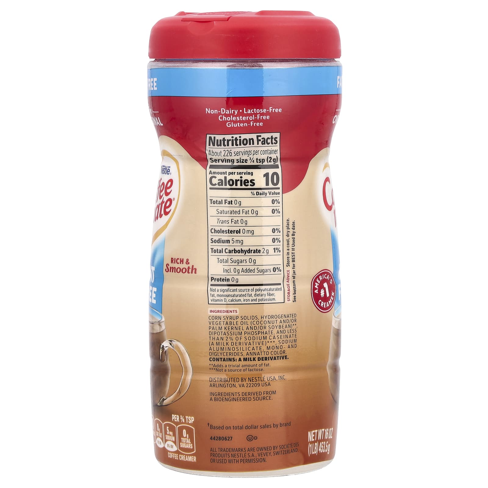Coffee Mate Original Fat Free Powder Creamer, 16 oz - Image 2