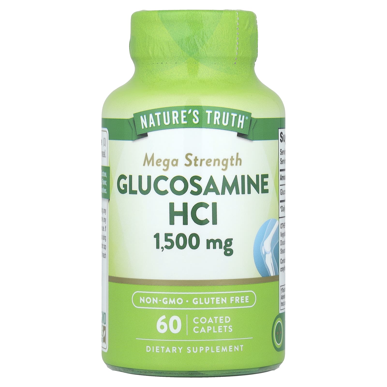 Nature's Truth, Glucosamine HCl, Mega Strength, 1,500 mg, 60 Coated Caplets - Image 1