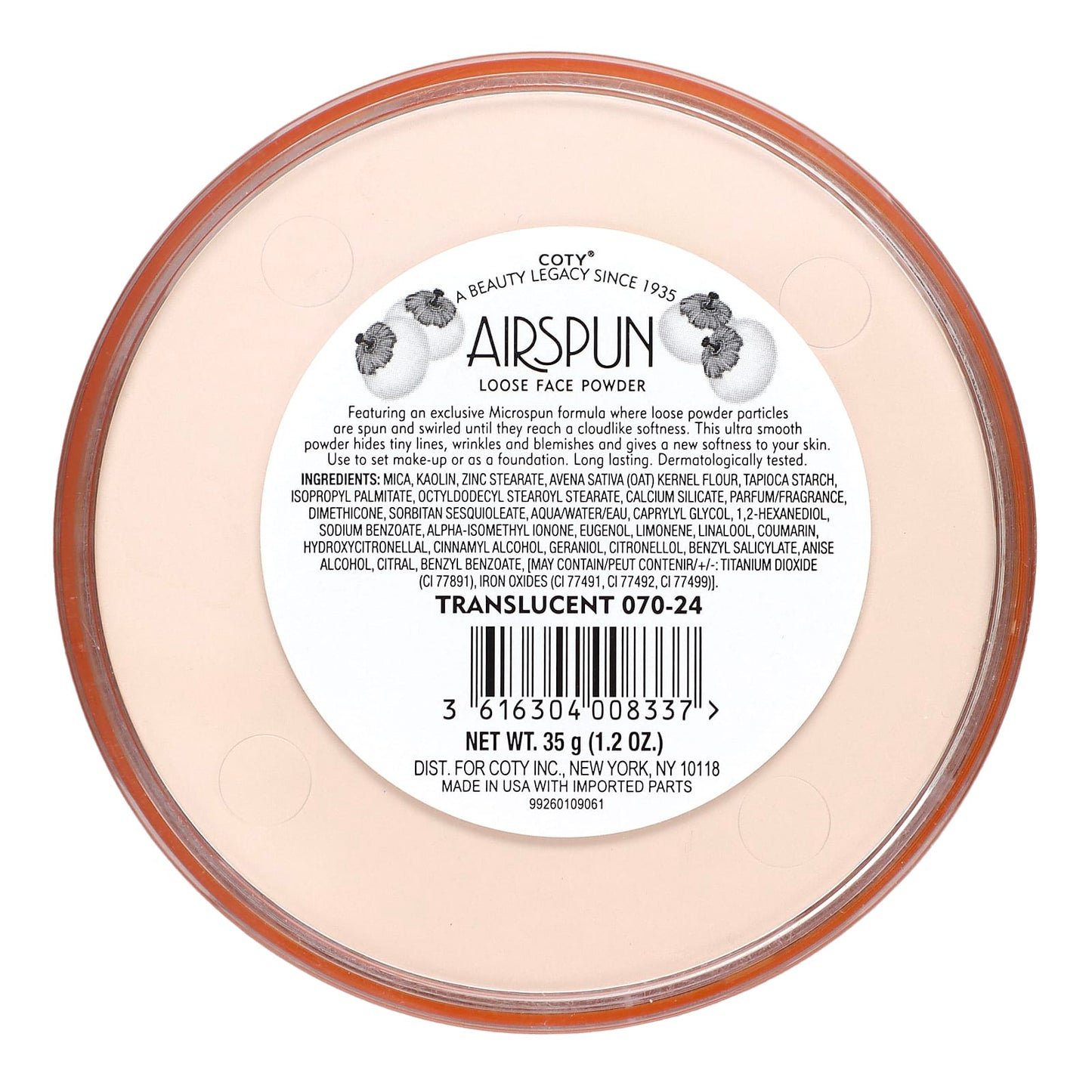 Airspun Translucent Loose Face Powder, Long Lasting, Talc-Free - Image 2