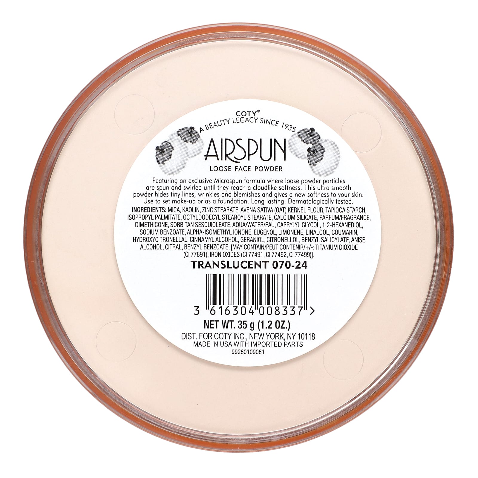 Airspun Translucent Loose Face Powder, Long Lasting, Talc-Free - Image 2