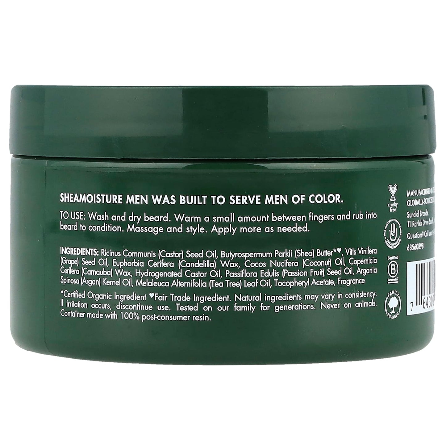 SheaMoisture, Men, Beard Balm, Maracuja Oil & Shea Butter, 4 oz (113 g) - Image 2
