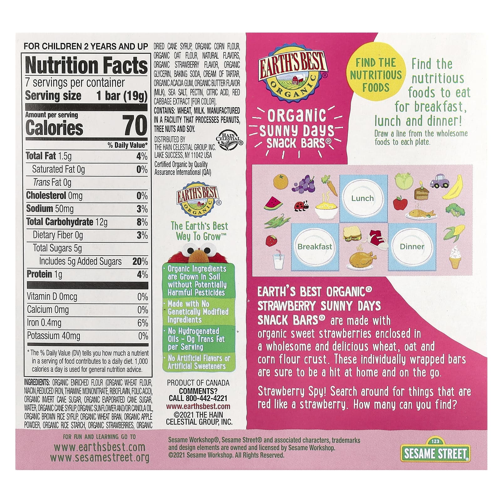 Organic Strawberry Snack Bars for Kids 2+ Years - Image 2